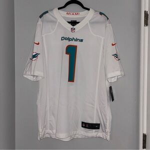 Nike Miami Dolphins #1 White Jersey Tagovailoa